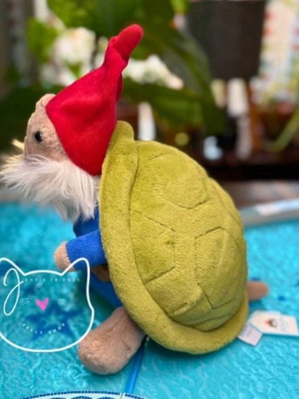 Jellycat TIMMY TURTLE "Garden Gnome" New BNWT - RETIRED - Soft Plush Toy Spring - Picture 6 of 6